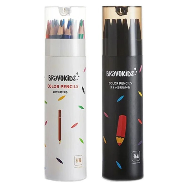 

Набор цветных карандашей Bravokids 24 цвета (простые+водные)