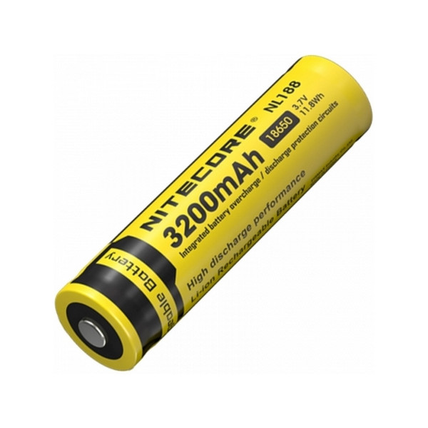 

литиевый Li-Ion 18650 Nitecore NL188 3.7V (3200mAh), защищенный 6-1041