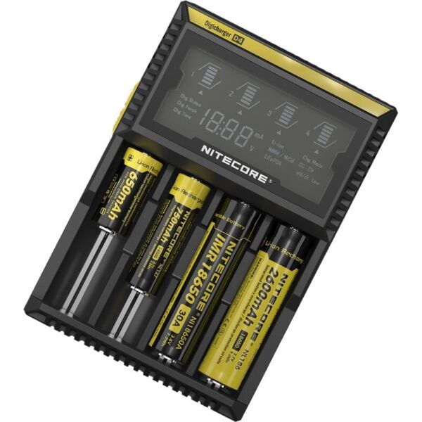 

Зарядное устройство Nitecore Digicharger D4 с LED дисплеем (4 канала) 6-1121