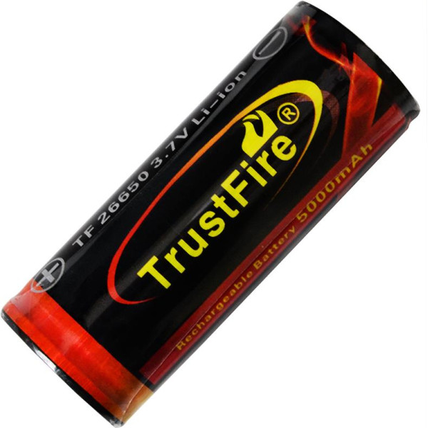 

литиевый Li-Ion 26650 TrustFire 3.7V (5000mAh), защищенный 8-1017