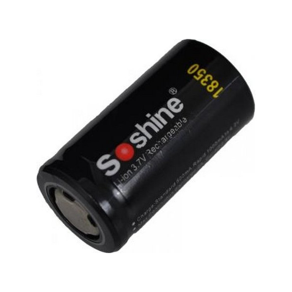 

литиевый Li-Ion 18350 Soshine 3.7V (1000mAh), незащищенный 11-1051
