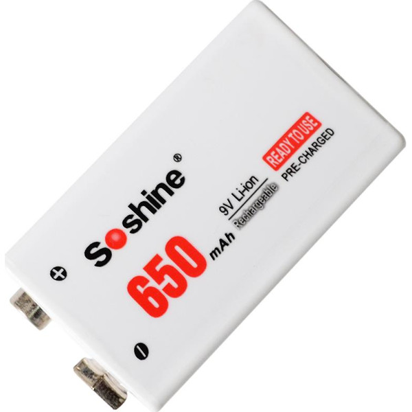 

литиевый Li-Ion Крона (6F22) Soshine 7.4V (650mAh) 11-1023