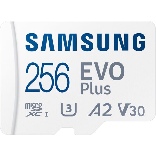 

Карта памяти Samsung EVO Plus microSDXC 256GB UHS-I Class 10 + SD адаптер (MB-MC256KA/RU)