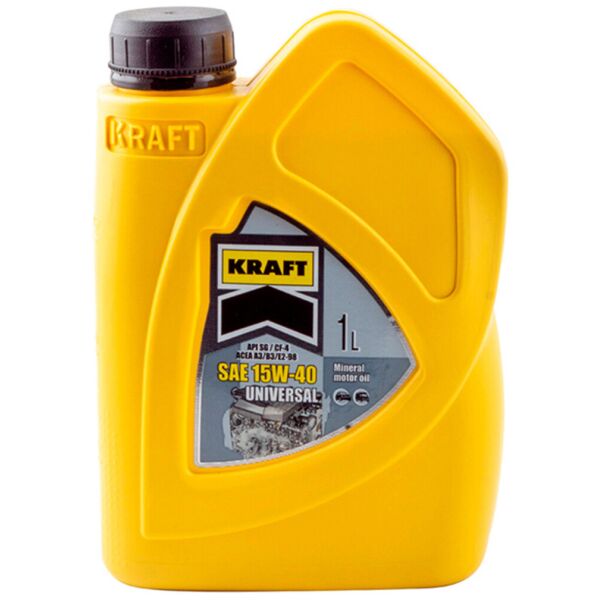 

Моторное масло KRAFT UNIVERSAL SAE 15W-40 API SG/CF-4 1л