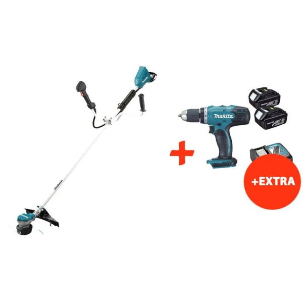 

Аккумуляторная бесщеточная коса Makita DUR368AZ+аккумуляторная дрель-шуруповерт Makita DDF453RFX7