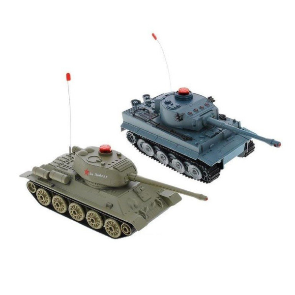 

Танк на радиоуправлении HuanQi Танковый бой Tiger vs Т-34 1:32 (HQ-555)
