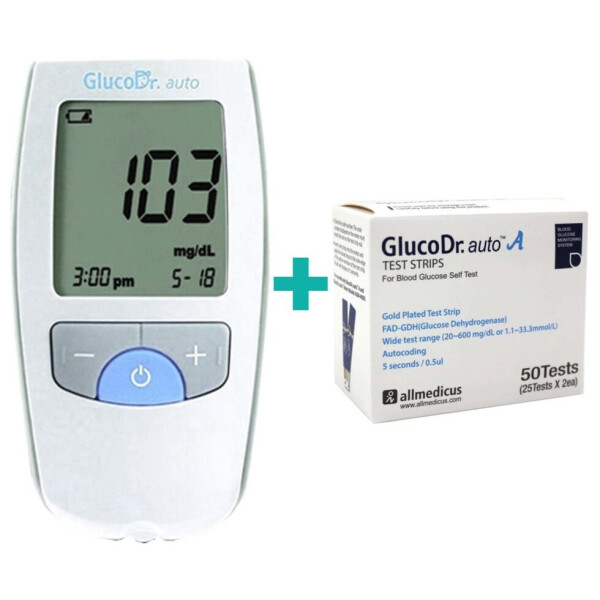

Глюкометр Глюкодоктор GlucoDr auto + 50 тест-полосок
