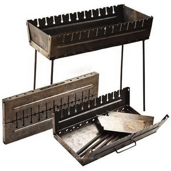 

Мангал чемодан на 12 шампуров Stenson УК-М-12 5х27х67 см