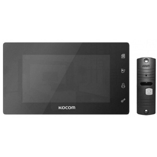 

Комплект видеодомофона Kocom Black (KCV-504 Mirror + AVP-05)