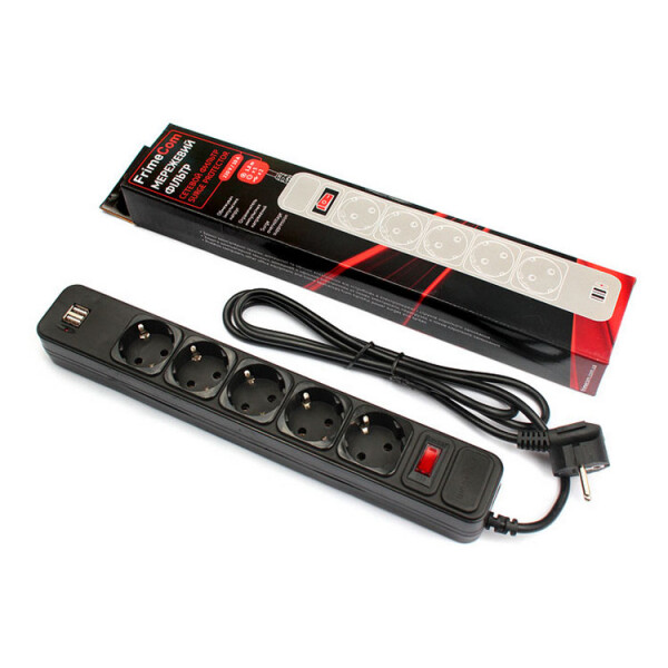 

Сетевой фильтр FrimeCom FC-BU4005W 1,8м Black 2xUSB