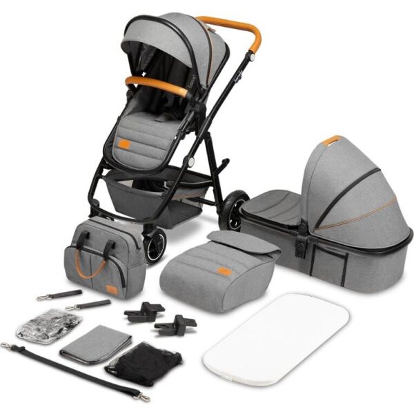 

Универсальная коляска 2 в 1 Lionelo AMBER GREY STONE