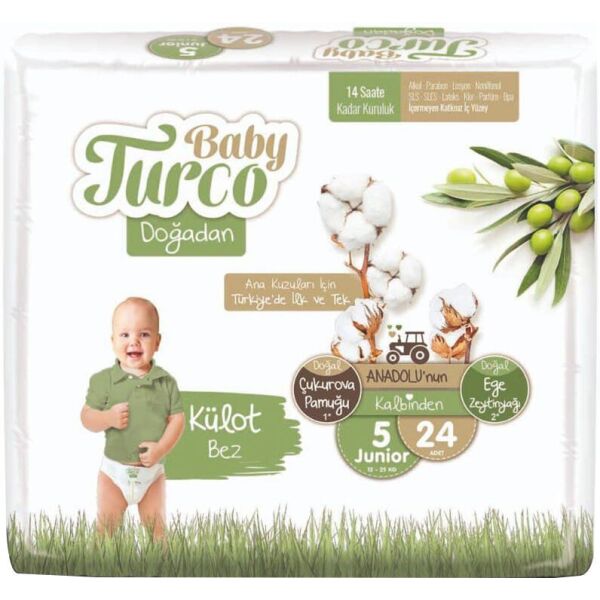 

Подгузники детские Baby Turco 5 Junior 12-25 кг, 24 шт (8682241200061)