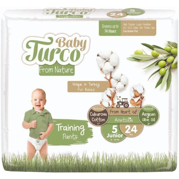 

Подгузники-трусики детские Baby Turco 5 Junior 12-25 кг, 24 шт (8682241200696)