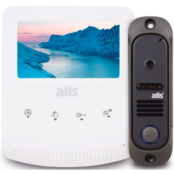 

Комплект видеодомофона ATIS AD-430W Kit box белый