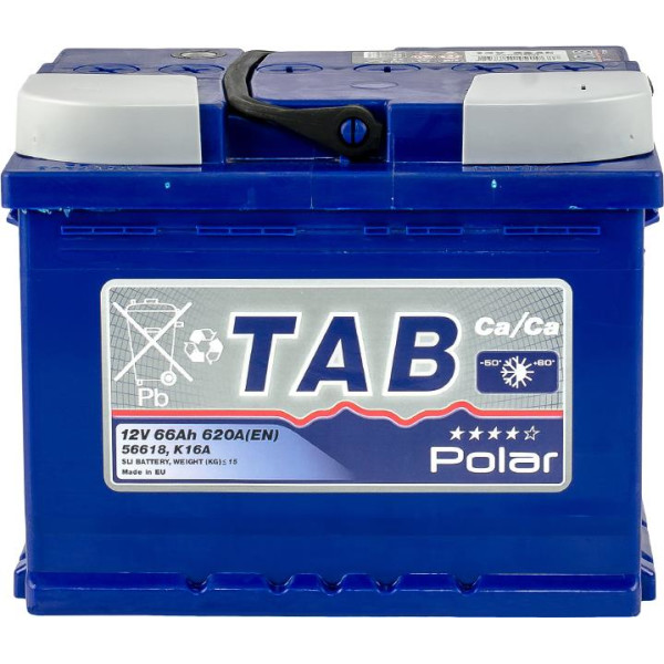 

Автомобильный аккумулятор TAB 6СТ-66 АзЕ (TPB66-0) Polar Blue Euro