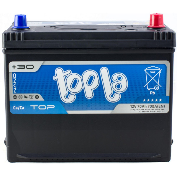 

Автомобильный аккумулятор Topla 6СТ-70 АзЕ Top/Energy Japan Euro (TST-EJ70-0) 57029