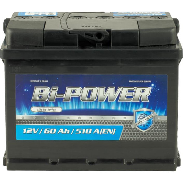 

Автомобильный аккумулятор BI-Power 6СТ-60 Аз (KLV060-01)