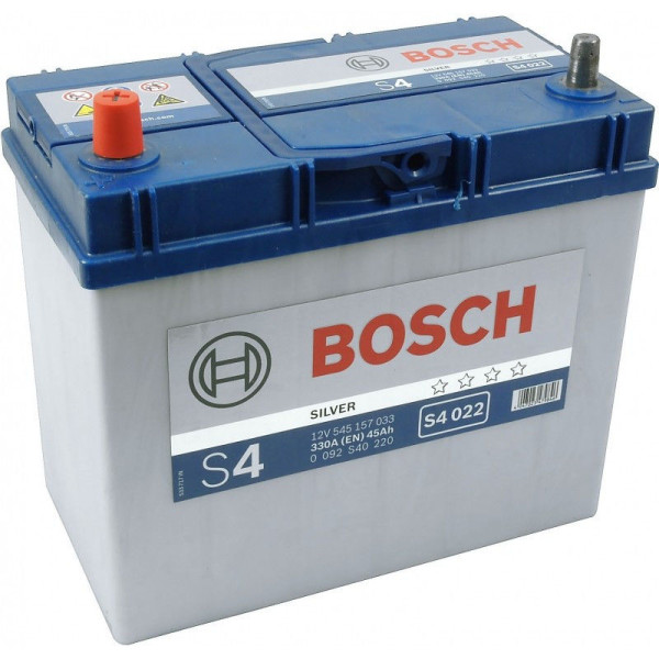 

Автомобильный аккумулятор BOSCH 6СТ-45 АЗИЯ Евро (S4020) тонк. клема