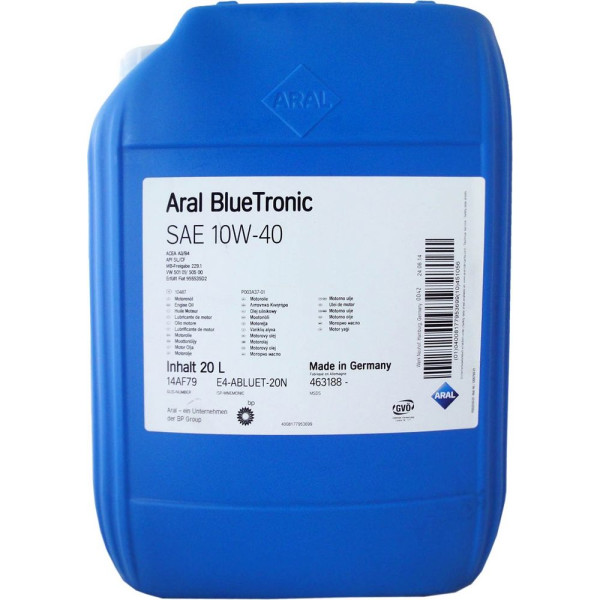

Моторное масло Aral BlueTronic 10W-40 20л
