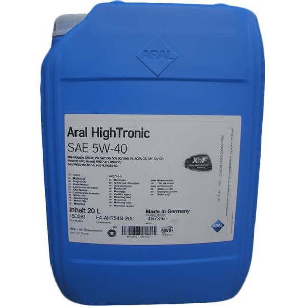 

Моторное масло Aral HighTronic 5W-40 20л