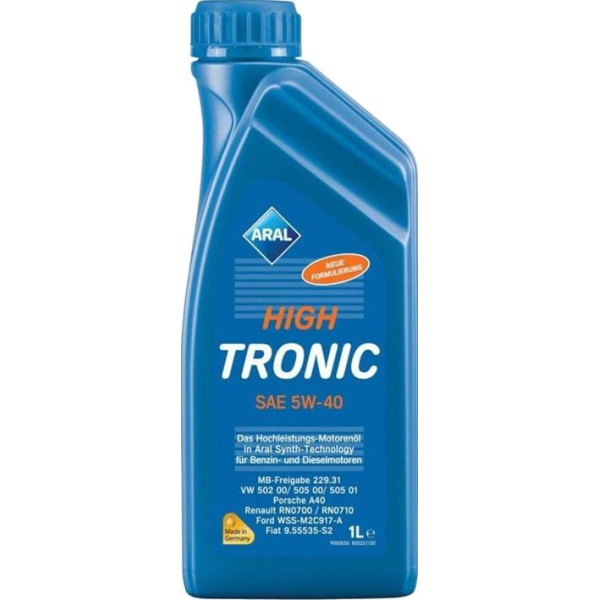 

Моторное масло Aral High Tronic 5W-40 1л