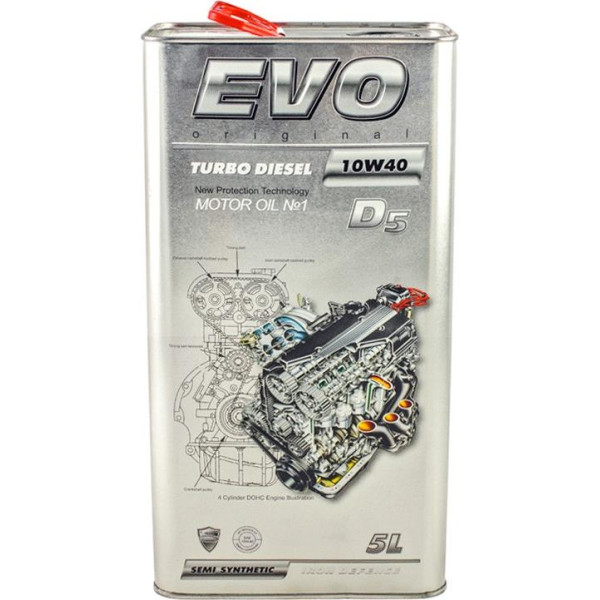 

Моторное масло EVO D5 10W-40 TURBO DIESEL 5л