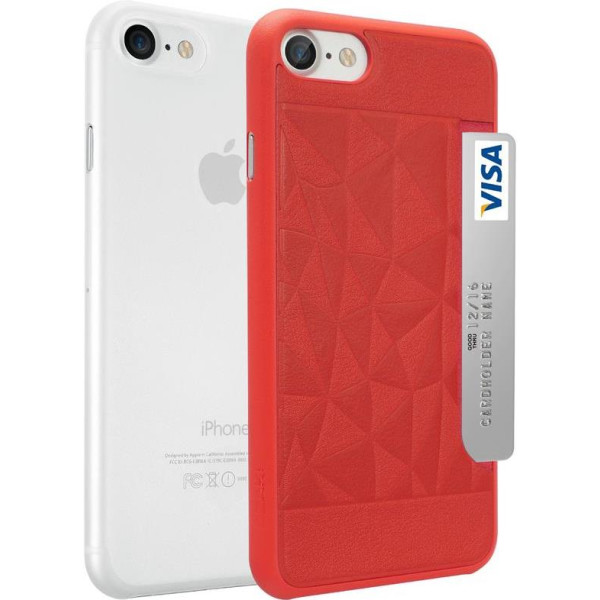 

Ozaki O!coat Jelly+Pocket Red/Clear iPhone 7 (OC722RC)
