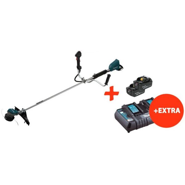 

Аккумуляторная бесщеточная коса Makita DUR368AZ+2 акк.18V 5 Ah+быстрозарядное ЗУ (DUR368AR2T2)