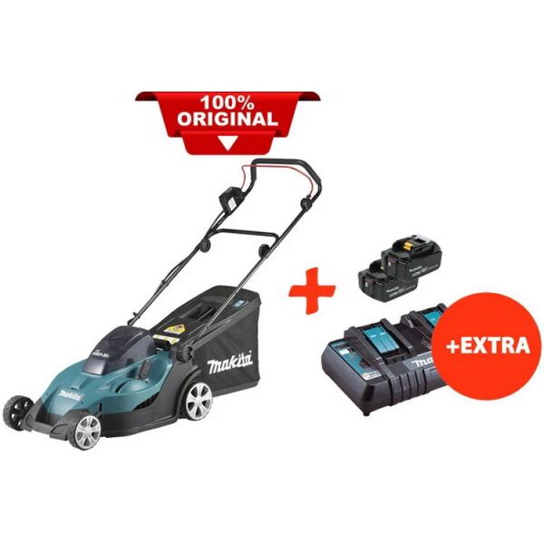 

Аккумуляторная газонокосилка Makita DLM431Z+2 акк.18V 5 Ah+быстрозарядное ЗУ (DLM431R2T2)