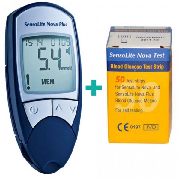 

Набор! Глюкометр + 50 тест-полосок SensoLite Nova Plus (Сенсолайт нова Плюс с голосовым сопровождением)
