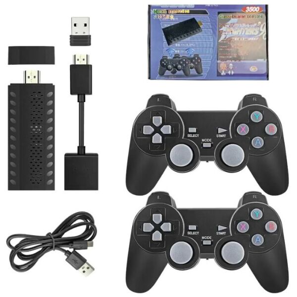 

Игровая приставка Y3 4K HDMI с 3500 играми мини ретро консоль FC, SFC, GBA, SEGA, MAME + 2 беспроводных контроллера