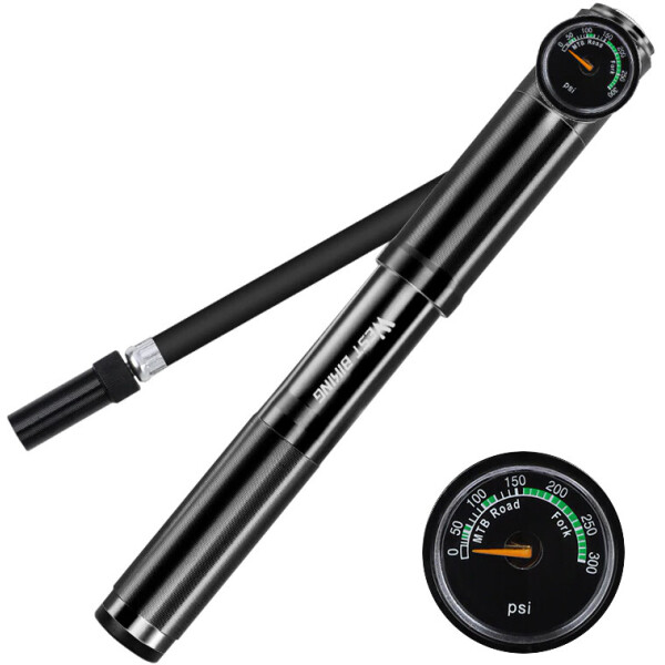

Насос велосипедный West Biking 0711068 Black ручной с индикатором