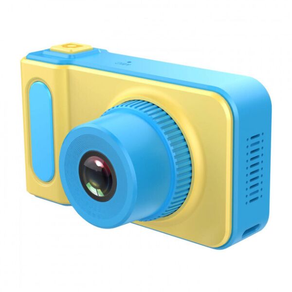 

Детский цифровой умный фотоаппарат/фотокамера Smart Kids Camera V7 PRO с записью видео в ударопрочном корпусе желто-голубой