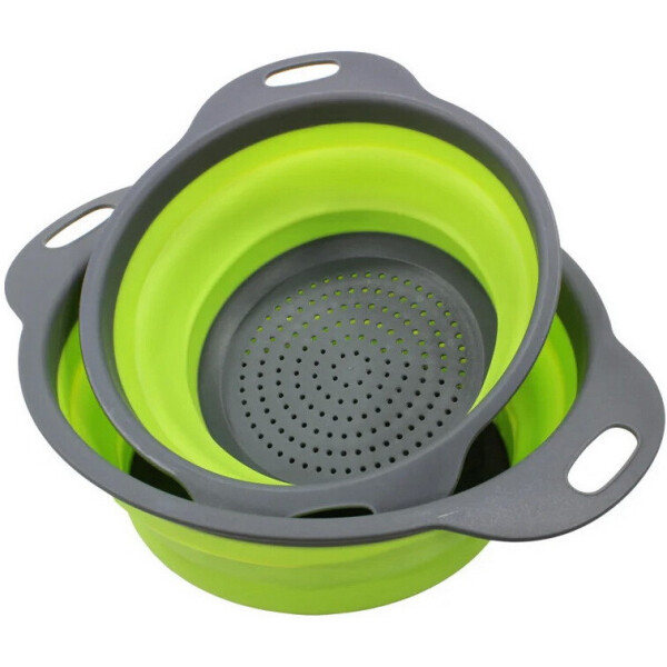 

Дуршлаг силиконовый складной Cumenss Green 180 и 240 мм