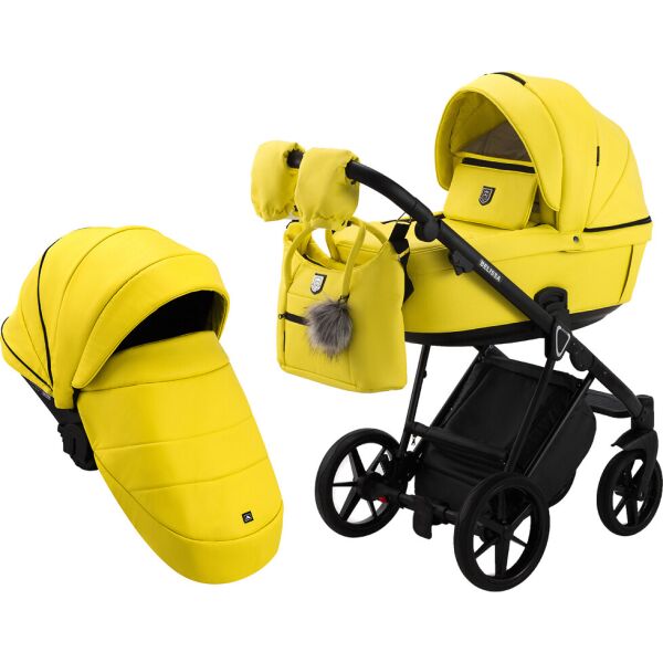 

Коляска 2 в 1 Adamex Belissa ECO кожа 100% SA-22 лимонный