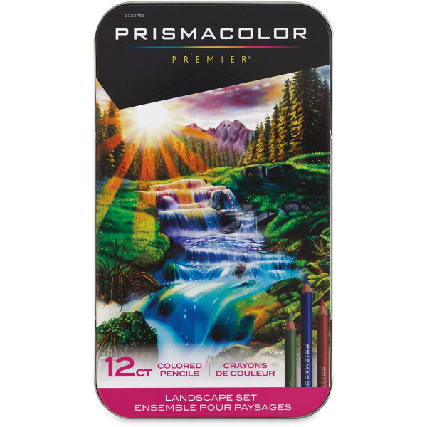 

Цветные карандаши Prismacolor Premier - Landscape 12 цветов в металл. пенале