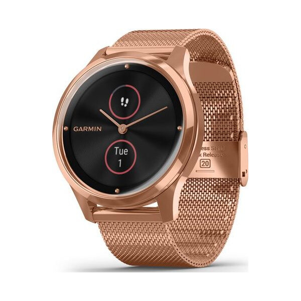 

Garmin Vivomove Luxe 18K Rose Gold PVD Stainless Steel w. Rose Gold Milanese B. (010-02241-24)