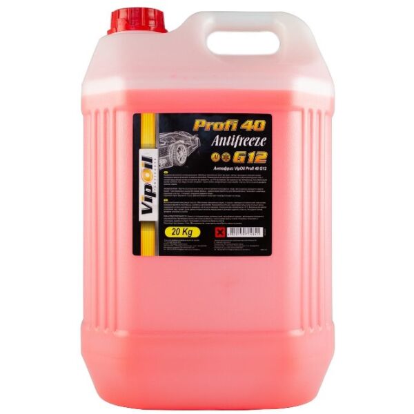 

Антифриз VipOil G12 Profi 40 красный, 20кг (701255)