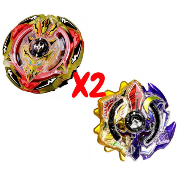 

Набор волчков BEYBLADE (Бейблейд) Screw Trident B-103 (Трезуб) VS Трансформер Солнце и Луна Sun And Moon God Duo B-00 с пускателями