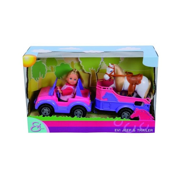 

Кукла Simba Эви и джип с трейлером и конем (5737460)