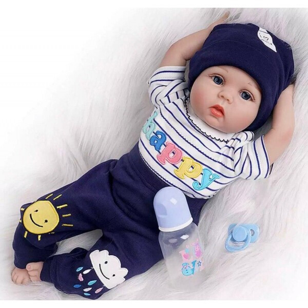 

Силиконовая Коллекционная Кукла Reborn Мальчик Вовочка Высота 55 см