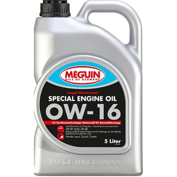 

Моторное масло Meguin Special Engine Oil SAE 0W-16 5л (33057)