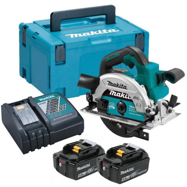 

Дисковая пила аккумуляторная Makita DHS660RTJ LXT, 18В, 165мм