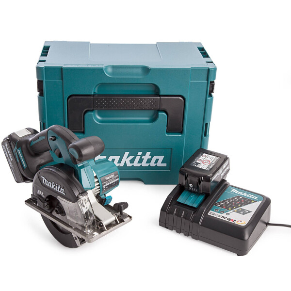 

Аккумуляторная ручная дисковая пила по металлу Makita DCS551RMJ LXT + 2 АКБ 4 Ah + З/У + кейс MakPac (18В, 150мм) электрическая циркулярная пила (4059)