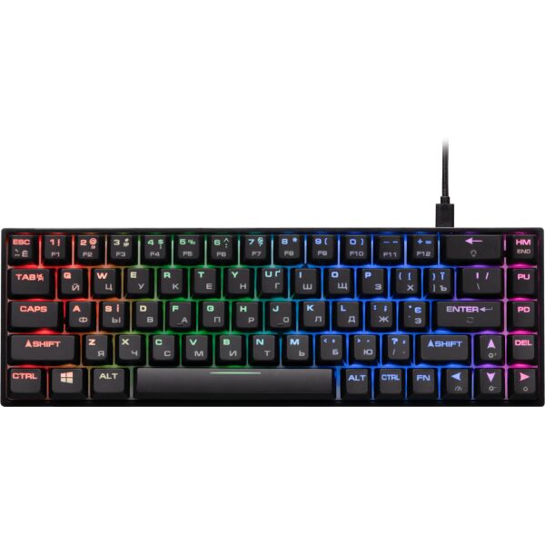 

Клавиатура 2E Gaming KG370 RGB Gateron Red Switch USB Black Ukr (2E-KG370UBK-RD)