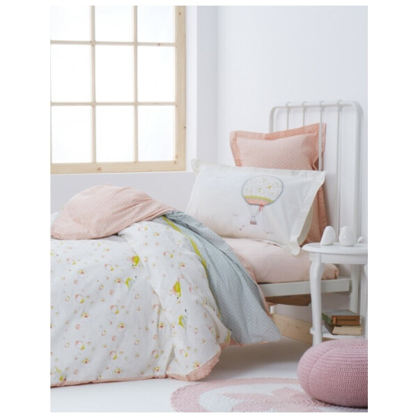 

Комплект постельного белья Karaca Home - Ninon 2017-1 salmon ранфорс подростковое (простынь 160х240) (svt-2000022254366)