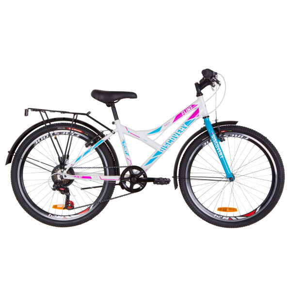 

24" Discovery FLINT MC 14G Vbr 14" St бело-голубой-розовый с багажником St, с крылом St 2019 (OPS-DIS-24-129)