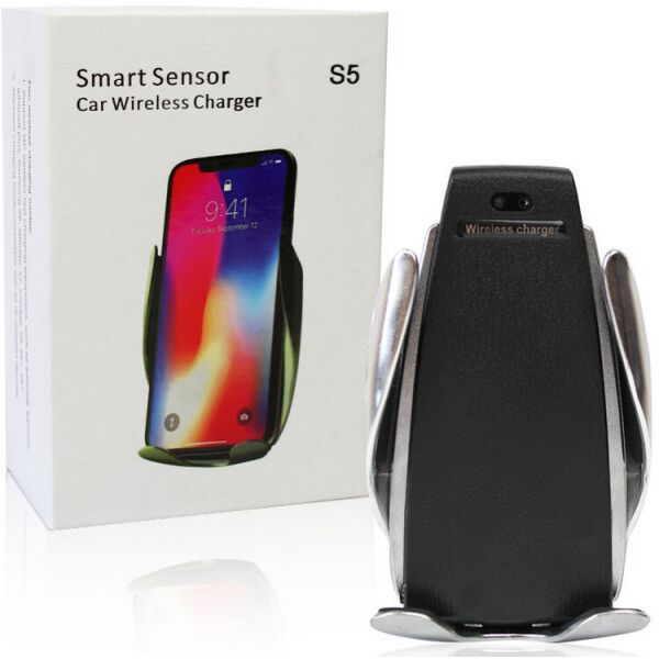 

Беспроводная зарядка держатель сенсорная в автомобиль Smart Sensor Car Wireless S5