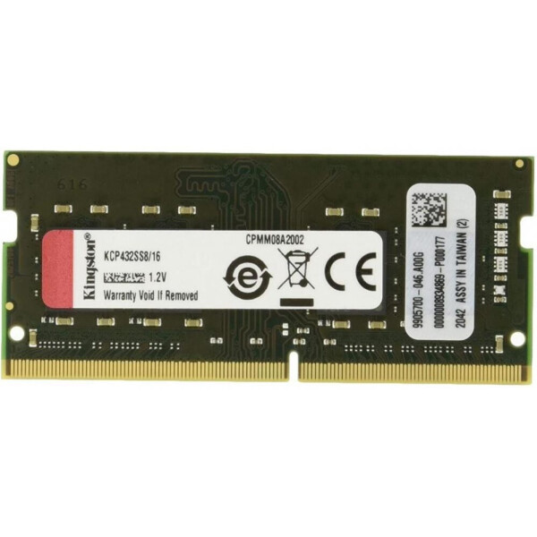 

Оперативная память SoDIMM DDR 4 16GB 3200 MHz Kingston (KCP432SS8/16)