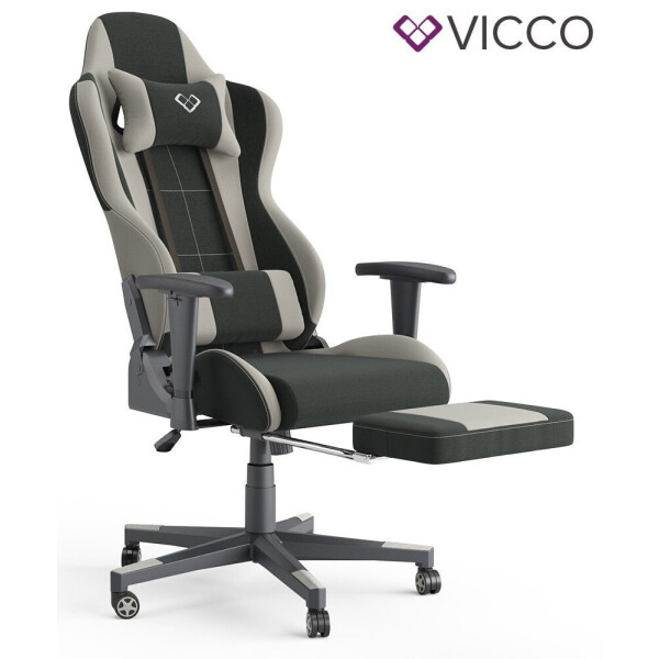 

Компьютерное кресло с подставкой для ног Vicco Alpha черно-серое